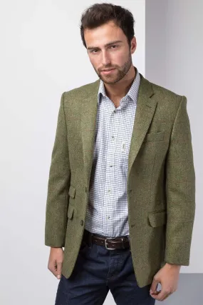 Men's Green Check Tweed Jacket - Lisset