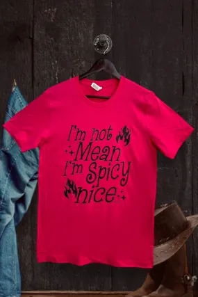 BC DTF IM NOT MEAN IM SPICY NICE - FUSHIA PINK