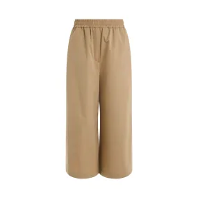 Cropped Trousers in Beige