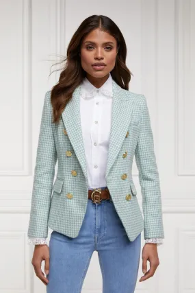 Holland Cooper Knightsbridge Ladies Blazer in Teal Houndstooth