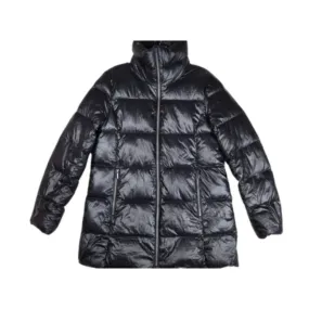 Lands' End Black Down Puffer High Neck Jacket