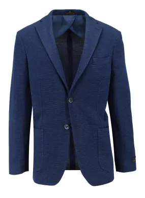 Navy Woven Knit Sport Coat