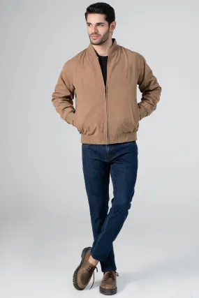 REVERSIBLE JACKET FULL SLEEVE BLACK KHAKI