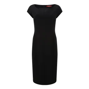 Visby Tailored Cady V-Neck Dress